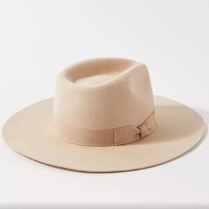 Urban Outfitters Flat Brim Cream Hat